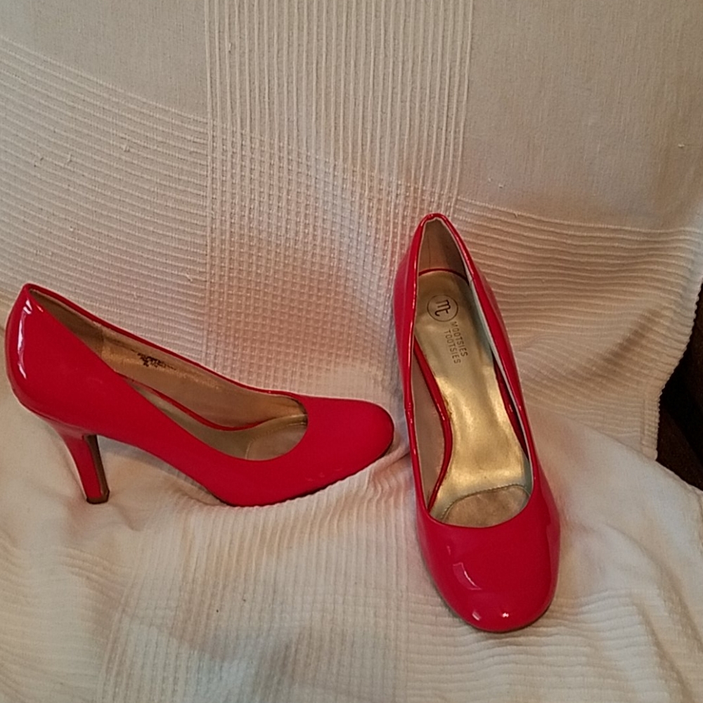 Patent Red Pumps